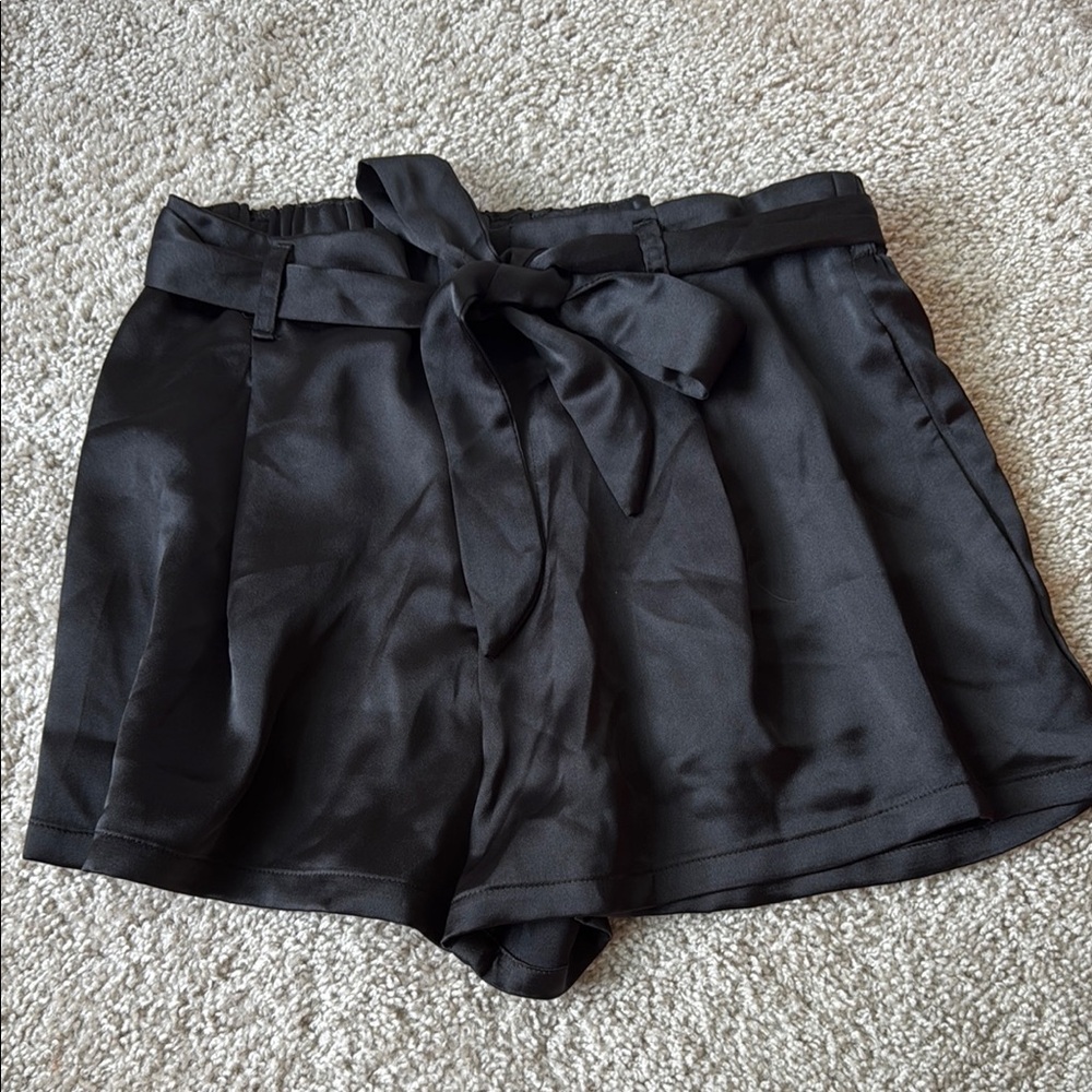 Rachel Zoe Black High Waist Dress Shorts - size small